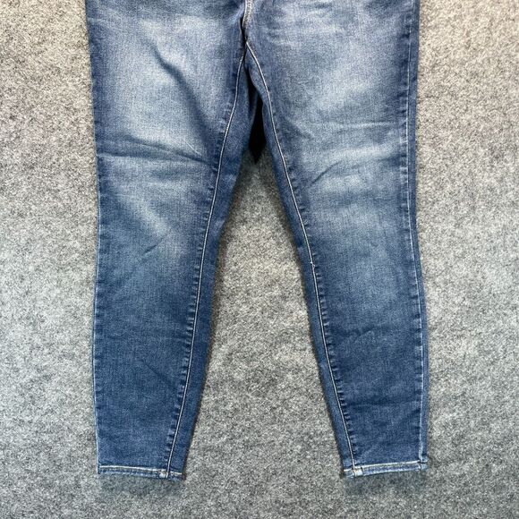 Everlane Jeans Womens Size 32 Mid Rise Skinny Medium Blue Stretch Denim - Picture 2 of 13